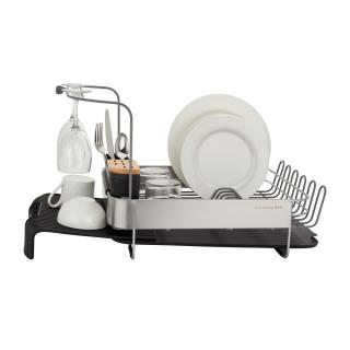 KitchenAid Expandable Dish Drying Rack, Charcoal Grey, Boxed